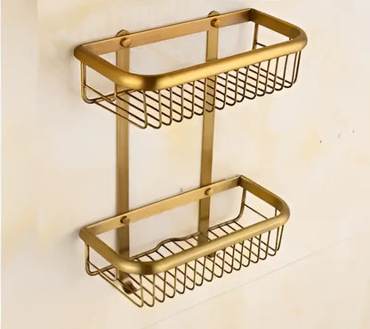 Antique brass bath hardware set bathroom vintage wall fixtures