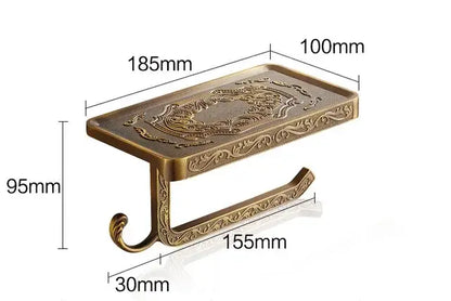 Antique brass bath hardware set bathroom vintage wall fixtures