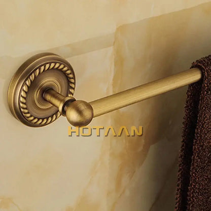 Antique brass bathroom accessories set rope detail bathroom hook