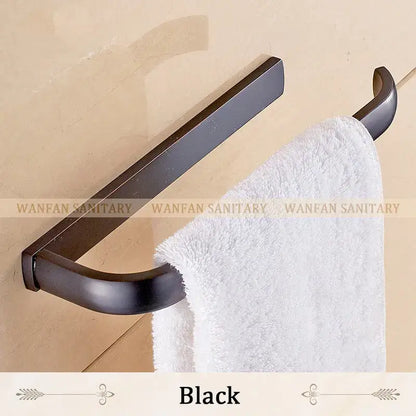 Antique brass bathroom accessories set towel rings and rack