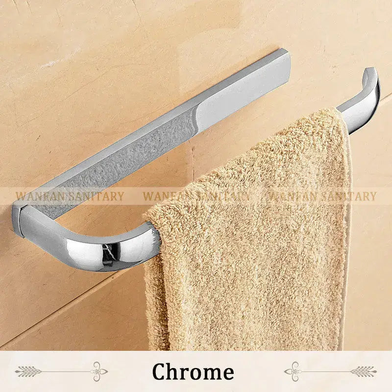 Antique brass bathroom accessories set towel rings and rack