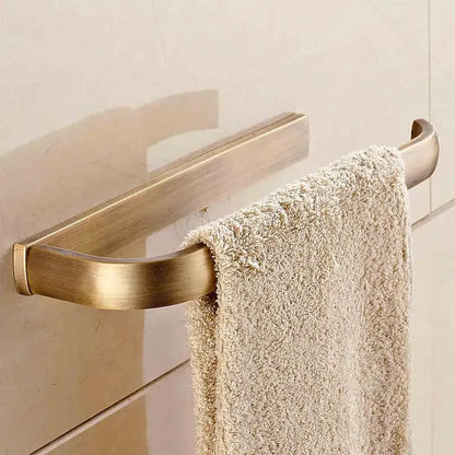 Antique brass bathroom accessories set towel rings and rack