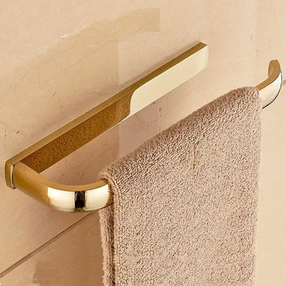 Antique brass bathroom accessories set towel rings and rack
