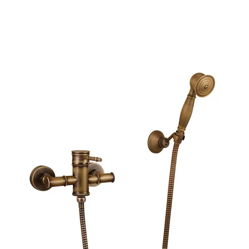 Antique brass bidet mixer faucet bathroom handheld shower set