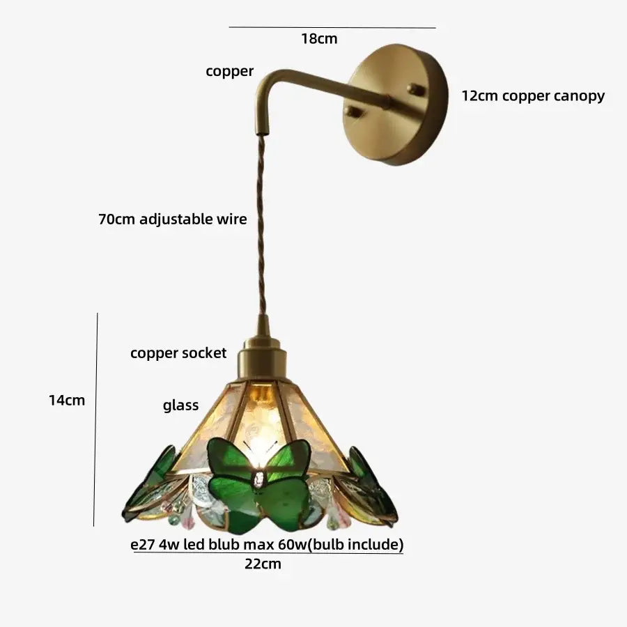 Antique brass ceramic led wall lights with rattan shade bedroom