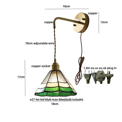 Antique brass ceramic led wall lights with rattan shade bedroom