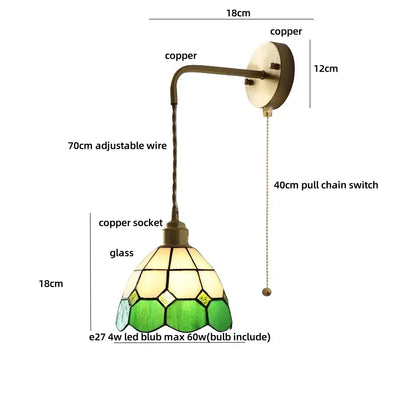 Antique brass ceramic led wall lights with rattan shade bedroom