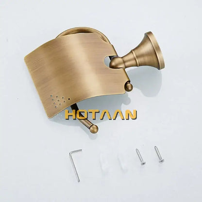 Antique brass curved toilet paper holder bathroom accessory