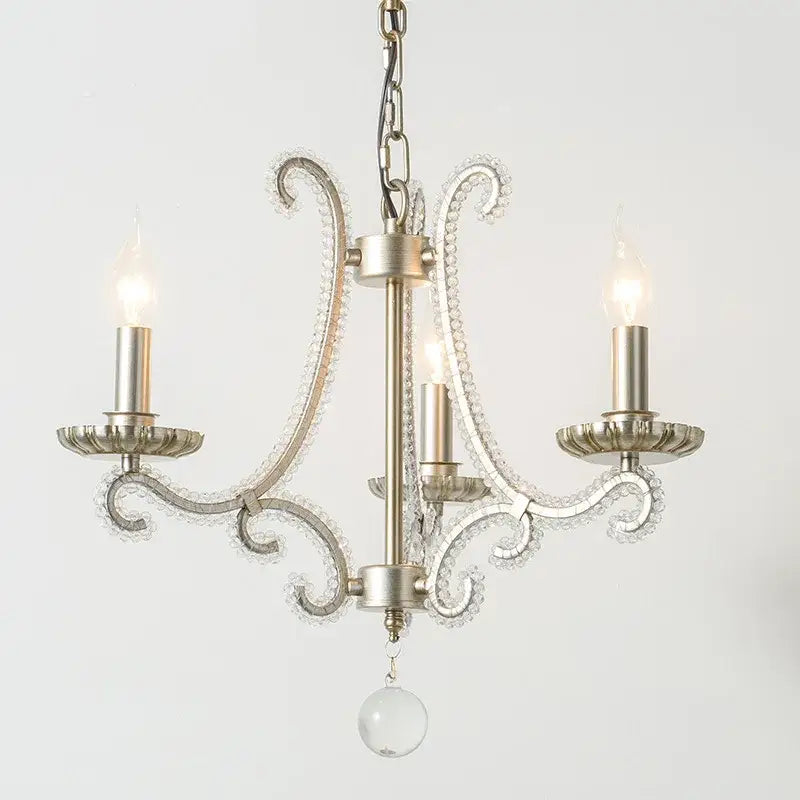 Antique brass crystal led chandelier living room light