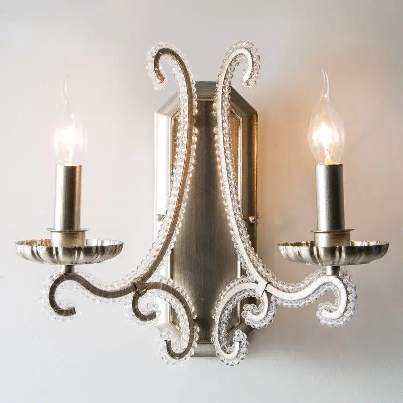 Antique brass crystal led chandelier living room light