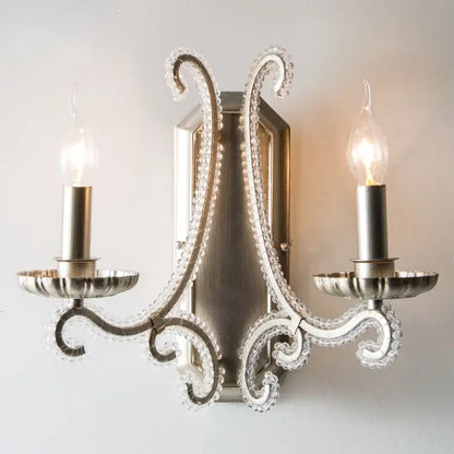 Antique brass crystal led chandelier living room light