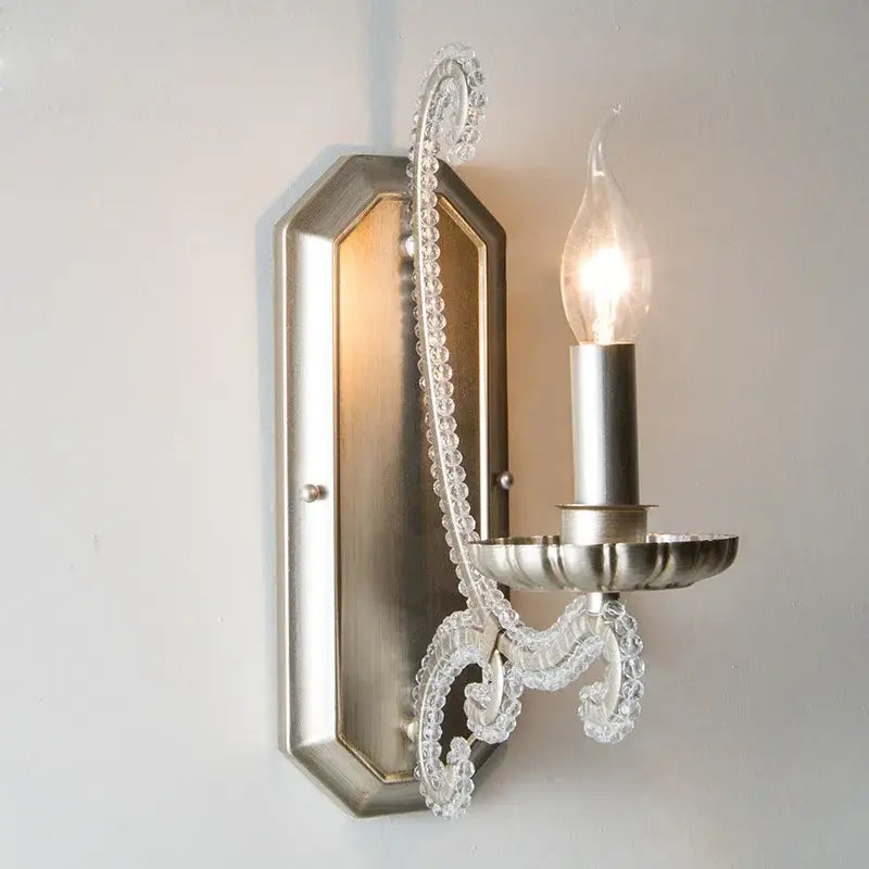 Antique brass crystal led chandelier living room light
