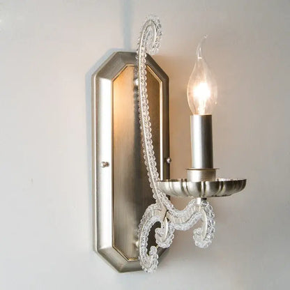 Antique brass crystal led chandelier living room light