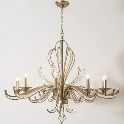 Antique brass french candle design pendant lighting dining room