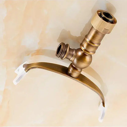 Antique brass hand shower holder hook – bathroom pedestal bracket
