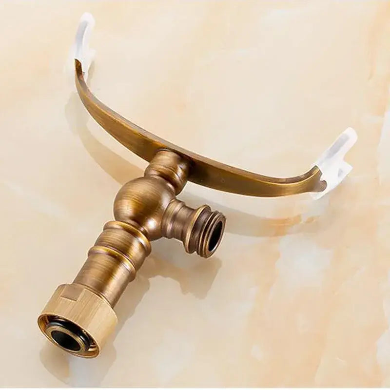 Antique brass hand shower holder hook – bathroom pedestal bracket
