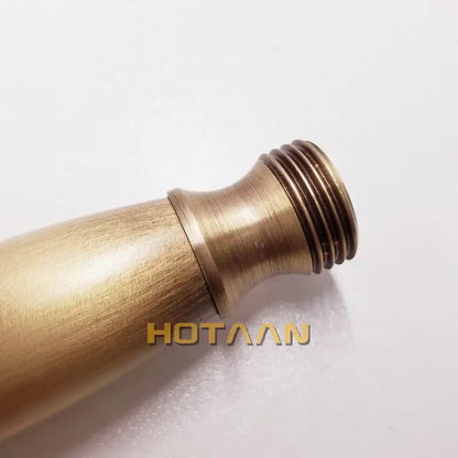 Antique brass handheld shower head bathroom circular spray face