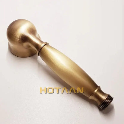Antique brass handheld shower head bathroom circular spray face