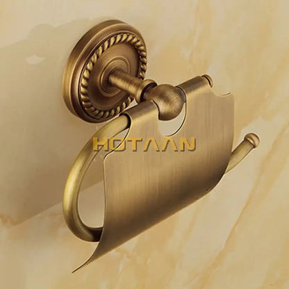 Antique brass rope twist 4 piece bathroom set – bathroom kit