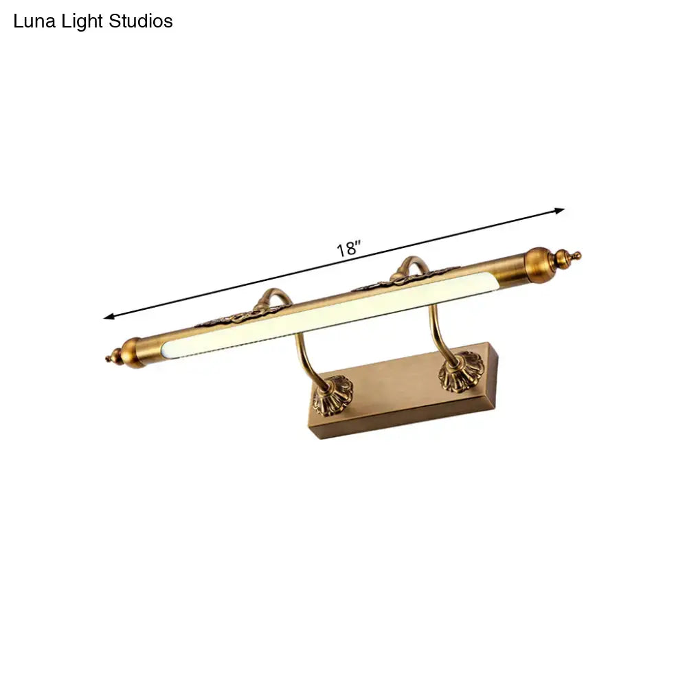 Antique brass shell vanity light bathroom 60w maximum bulb wattage