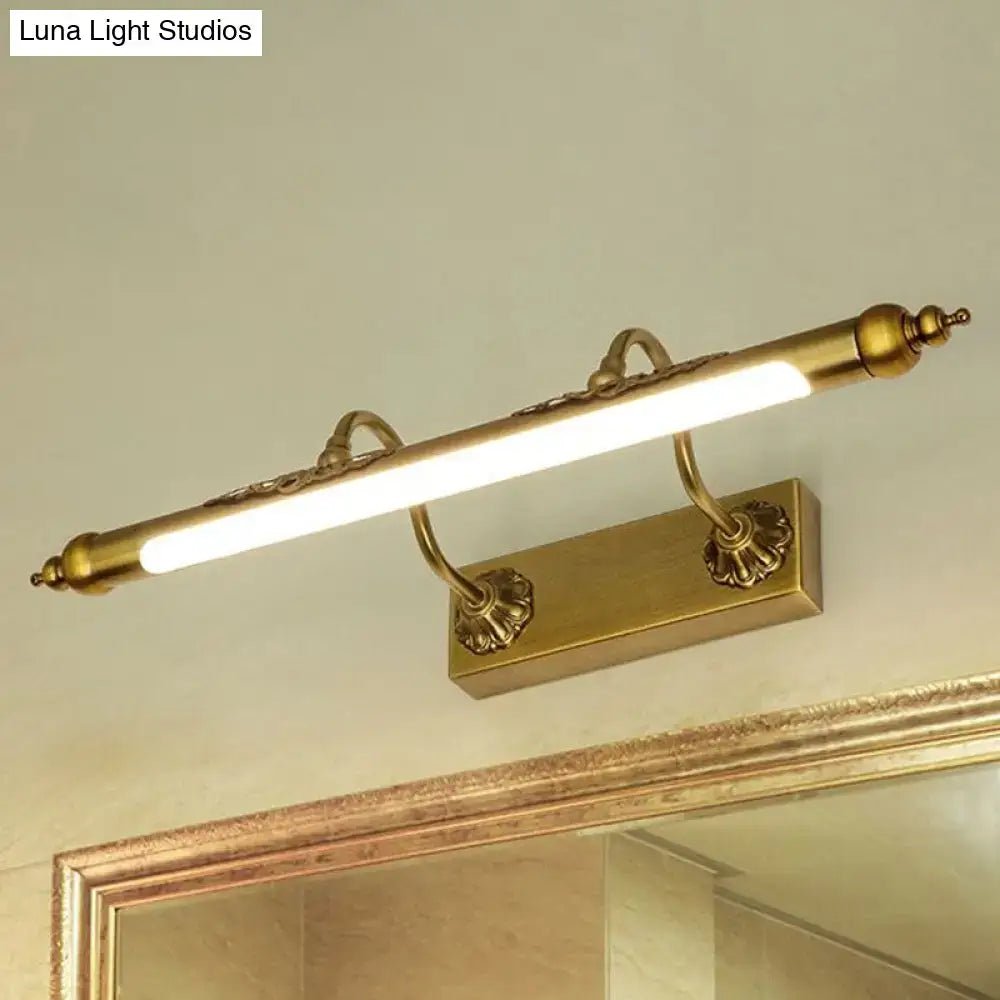 Antique brass shell vanity light bathroom 60w maximum bulb wattage