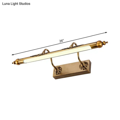 Antique brass shell vanity light bathroom 60w maximum bulb wattage