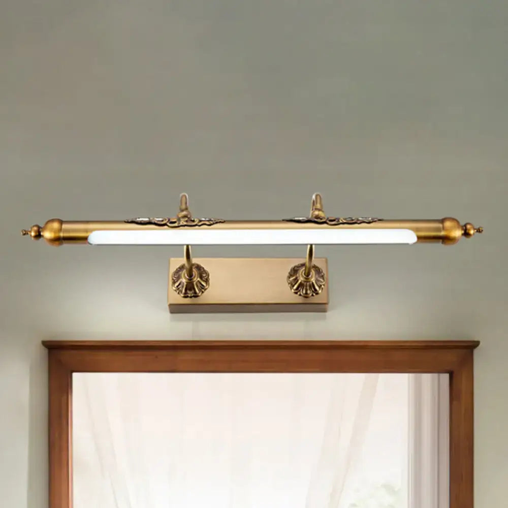 Antique brass shell vanity light bathroom 60w maximum bulb wattage