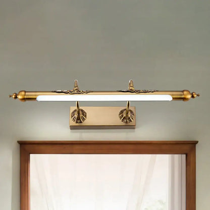Antique brass shell vanity light bathroom 60w maximum bulb wattage