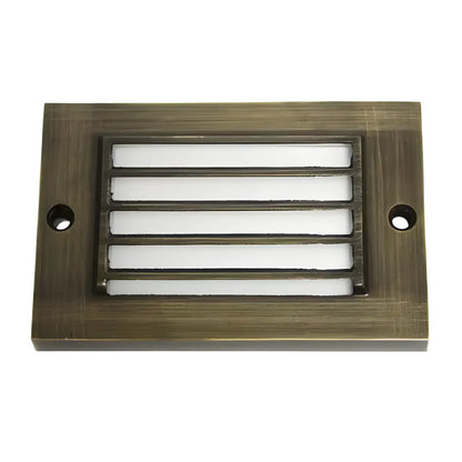 Antique Bronze LED Step Light Fixture | Brass Construction | Low Voltage