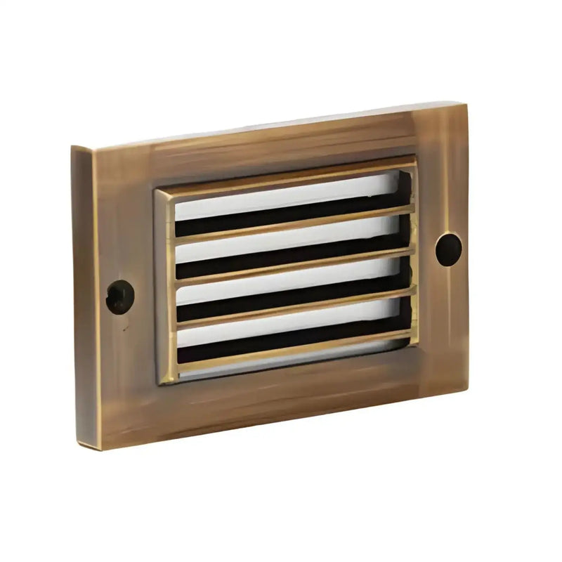 Antique Bronze LED Step Light Fixture | Brass Construction | Low Voltage
