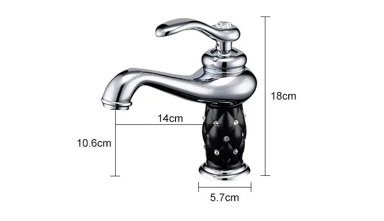 Antique bronze bathroom faucet with white ceramic ornate handle