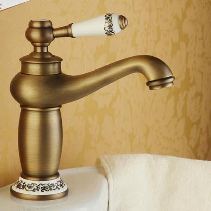 DecorBites™ Antique Bronze Bathroom Faucet Single Handle Mixer