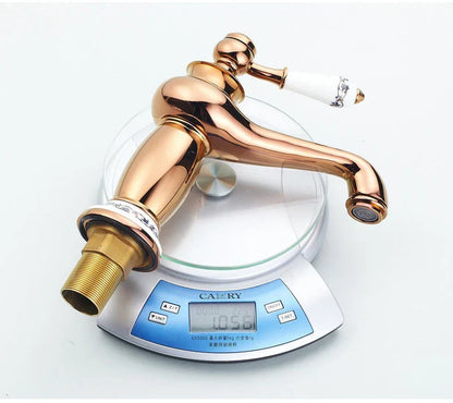 DecorBites™ Antique Bronze Bathroom Faucet Single Handle Mixer