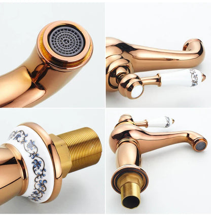 DecorBites™ Antique Bronze Bathroom Faucet Single Handle Mixer