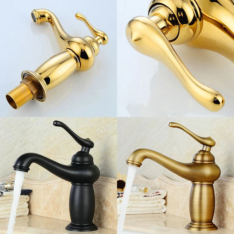 DecorBites™ Antique Bronze Bathroom Faucet Single Handle Mixer