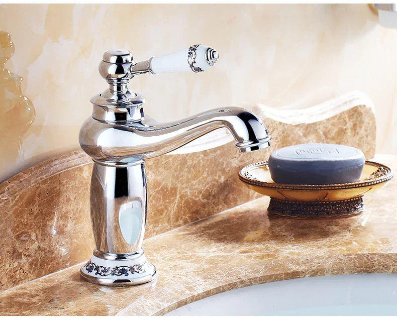 DecorBites™ Antique Bronze Bathroom Faucet Single Handle Mixer