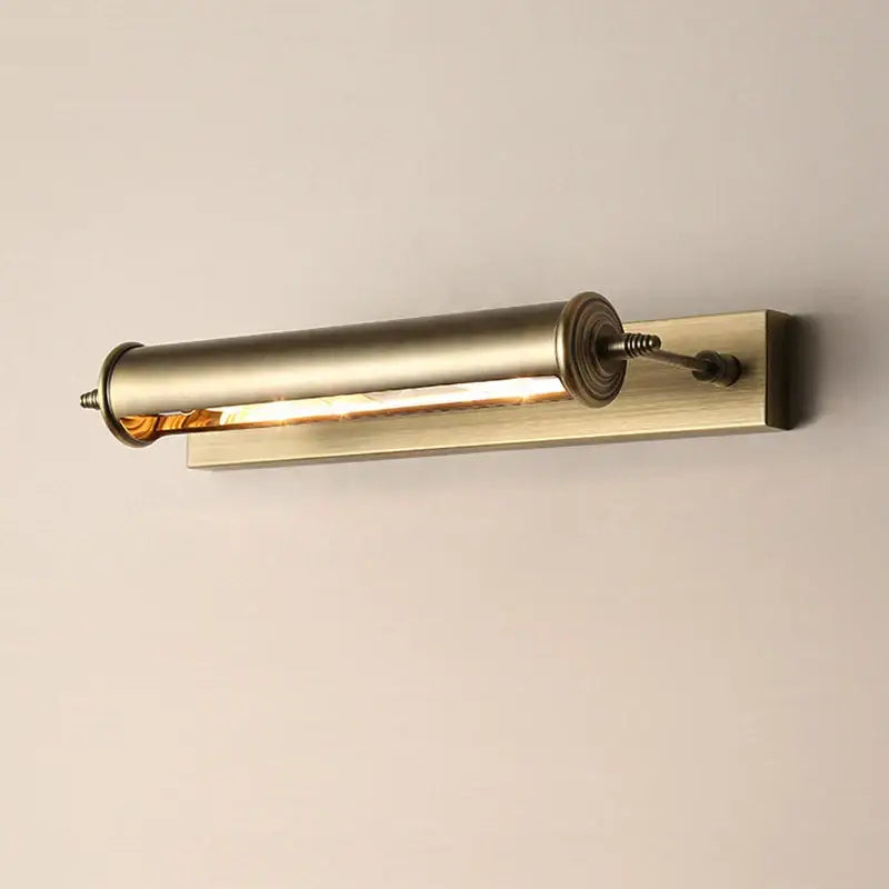 Antique bronze bathroom wall lamp with glass vanity light