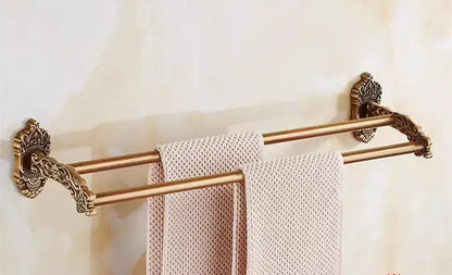 Antique bronze carved bath accessories set bathroom decor