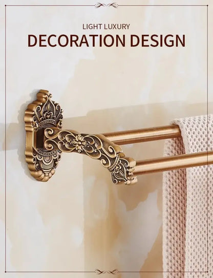 Antique bronze carved bath accessories set bathroom decor