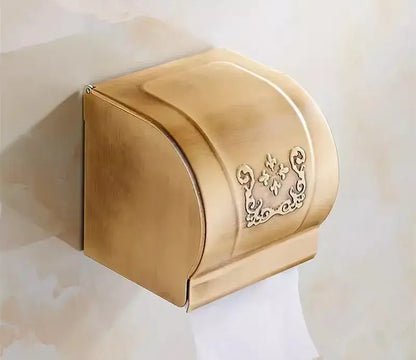 Antique bronze carved bath accessories set bathroom decor
