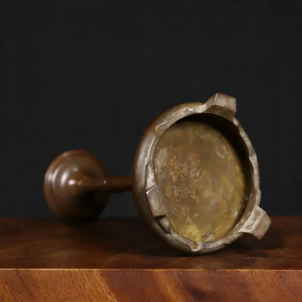 Antique bronze crane incense burner living room decor piece