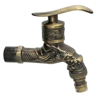 Antique bronze dragon tap bibcock outdoor garden faucet