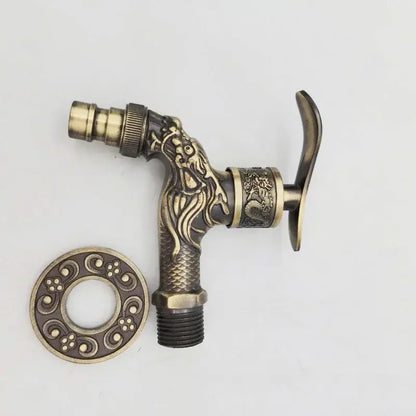 Antique bronze dragon tap bibcock outdoor garden faucet