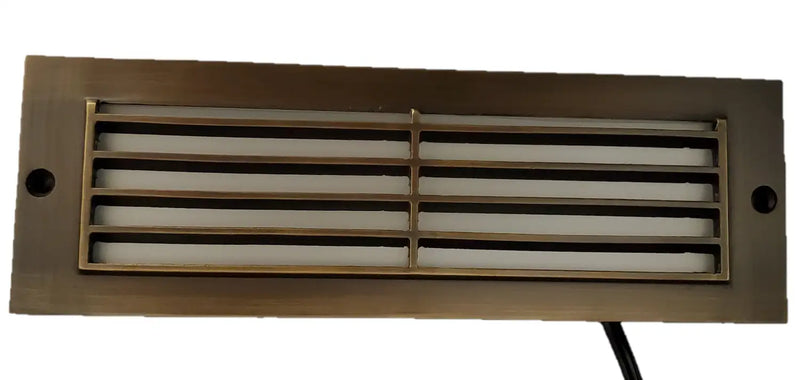 Antique Bronze LED Step Light Fixture | Brass Construction | Low Voltage