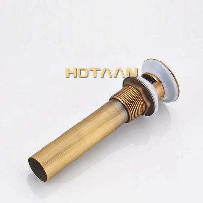 Antique brushed brass pop up sink drain bathroom stopper