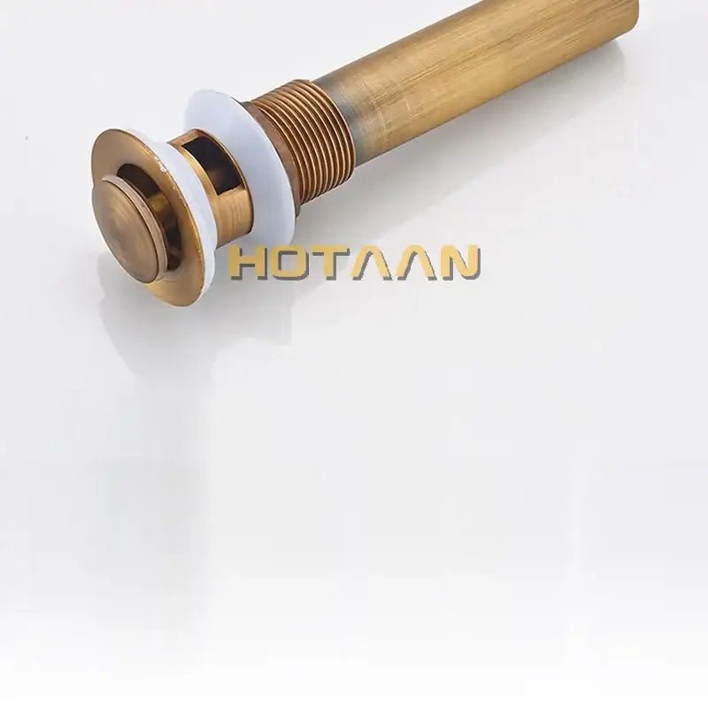 Antique brushed brass pop up sink drain bathroom stopper