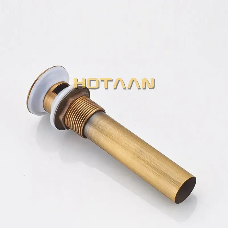 Antique brushed brass pop up sink drain bathroom stopper