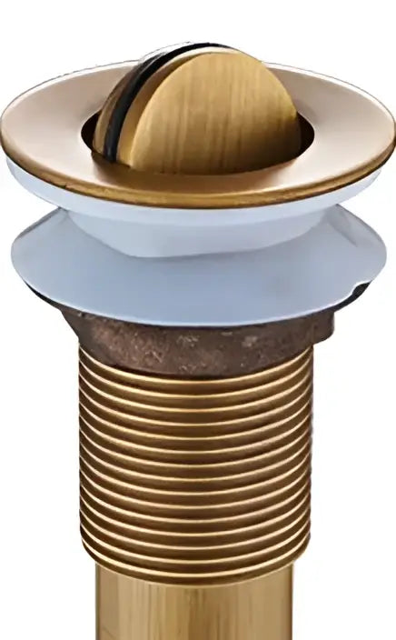 Antique brushed brass pop up sink drain bathroom stopper