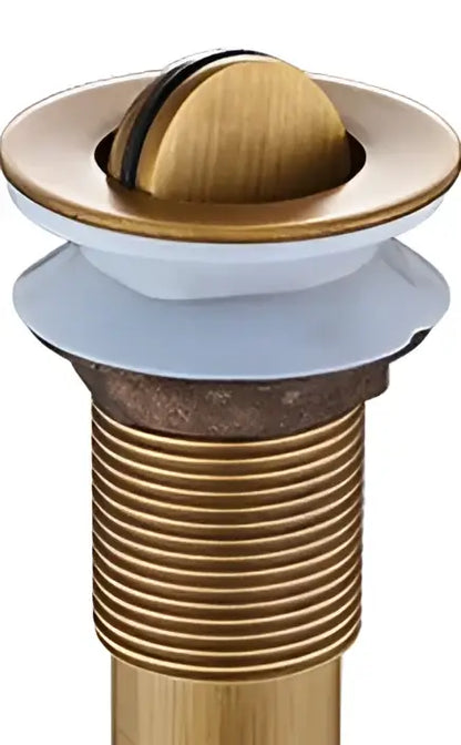 Antique brushed brass pop up sink drain bathroom stopper
