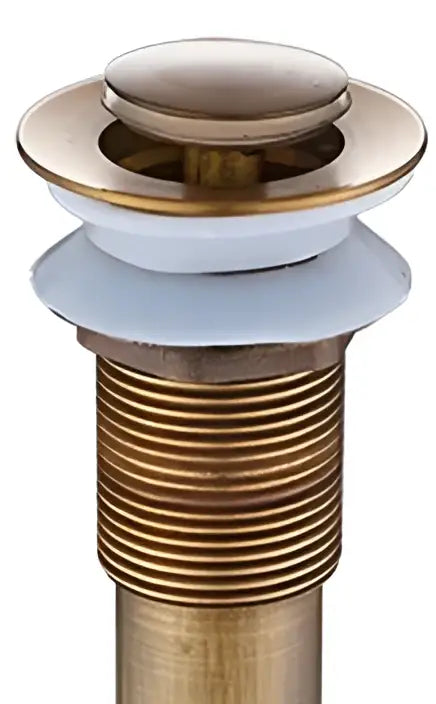 Antique brushed brass pop up sink drain bathroom stopper
